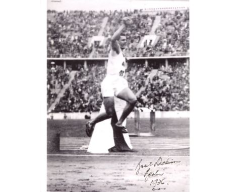 1936 Berlin Olympics long jumper Basil Dickinson signed 8x10 photo. Good condition. All autographs come with a Certificate of