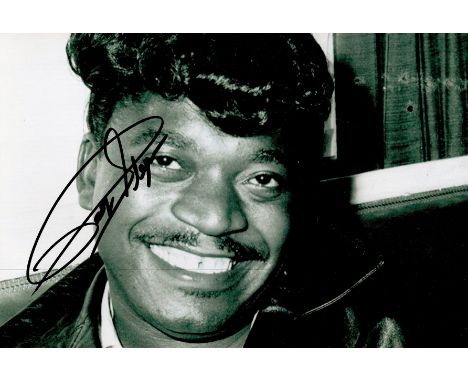 Percy Sledge signed 12x8 black and white photo. Percy Tyrone Sledge (November 25, 1940 - April 14, 2015) was an American R&am