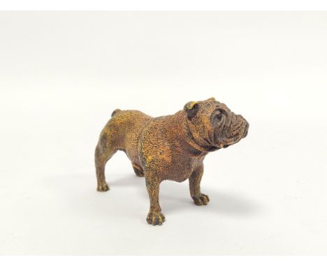 Cold painted bronze figure by Bergmann, impressed B mark to button to underside, 8cm high. 