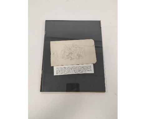 Henry Gillard Glindoni RBA&nbsp; ARWS (1852-1913) Figures in Costume Pencil sketch Unsigned 9cm x 14.5cm With provenance belo