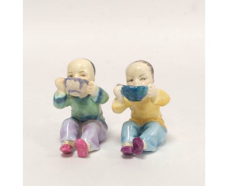Two Royal Worcester small figures from the Children of the Nations range "China" designed by F.G Doughty, 6cm high&nbsp; (2) 