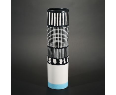 Ettore Sottsass, Limitierte, zylindrische Vase aus der Rocchetti SerieEttore SottsassBitossiEntwurf 1957. Ausführung Bitossi 