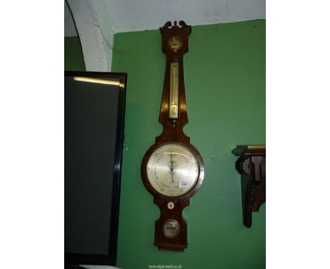 A four point banjo Barometer/thermometer by C &amp; G Dixey, London.