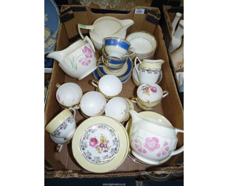 A quantity of mixed china including Devonia bone china part Teaset including twelve cups, twelve saucers, nine tea plates, mi