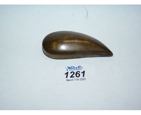 A small Trench Art shell shaped Snuff Box.