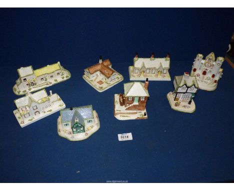 Eight Coalport Pastille Burners including The Fisherman's Cottage, The Clock Tower etc