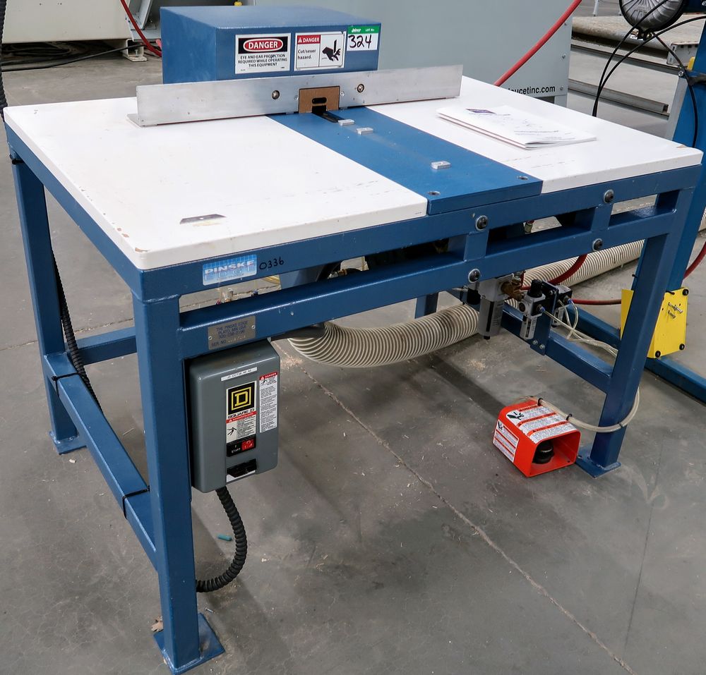 PINSKE 5200 EDGE DRAWER NOTCHER, 35MM CUT, 208/230/460V/3PH, S/N 111207192