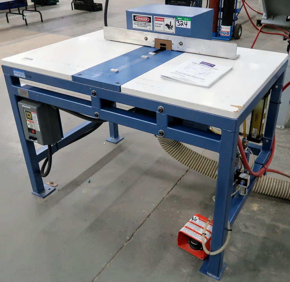 PINSKE 5200 EDGE DRAWER NOTCHER, 35MM CUT, 208/230/460V/3PH, S/N 111207192