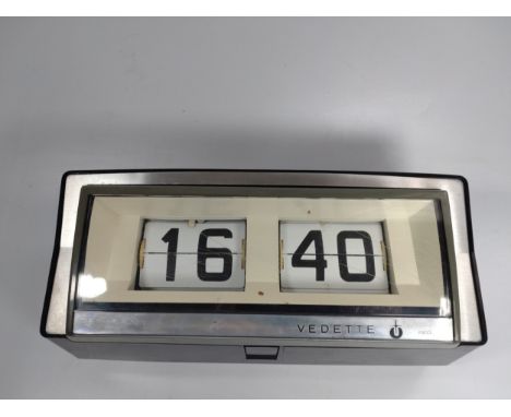'Vedette' mechanical digital clock circa 1970 with flap-over advance movement. In need of attention
