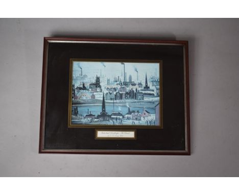 A Small Lowry Print, Industrial Landscape - A Canal 