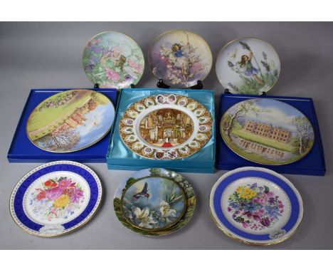 A Collection of Decorated Plates to Include Pickard Humming Bird Plate, Royal Worcester Canal Plate, Three Villeroy and Boch 