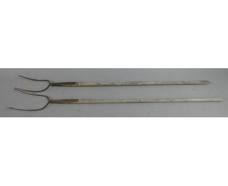 Two Vintage Long Handled Pitch Forks 