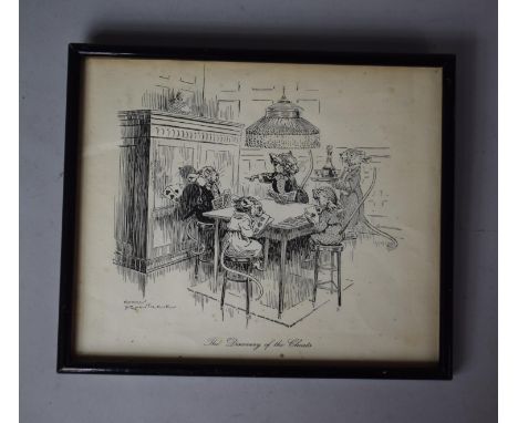 A Framed Print of Mice Playing Cards, "The Discovery of Cheats", 30cm Wide 