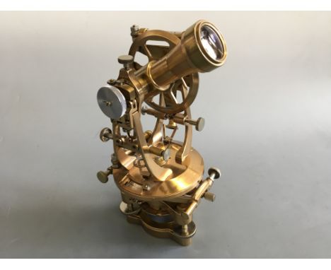 A Cooke, Troughton &amp; Simms brass surveyors level, marked V012977.