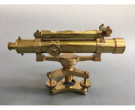 A W. Ottway &amp; Co. brass surveyors level, marked no. 308.