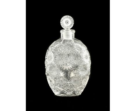 René Lalique (French, 1860-1945): A Clear Glass Rose Perfume Bottle, moulded mark R LALIQUE FRENCH BOTTLE, 10.5cm highBoth st