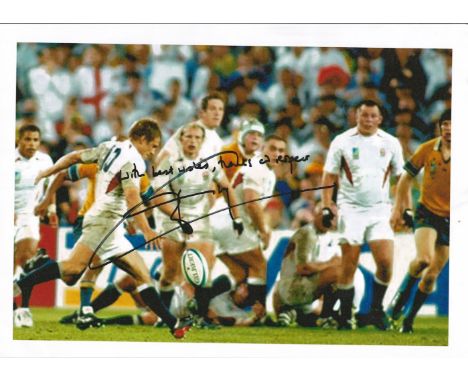 Johnny Wilkinson, England Rugby World Cup Legend, 10x8 Signed Photo. Good condition. All autographs come with a Certificate o