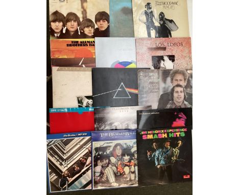 Vinyl records.  Circa 68.  See photos for a selection of albums,  To include, The Beatles, Fleetwood Mac, Yes, Dire Straits, 