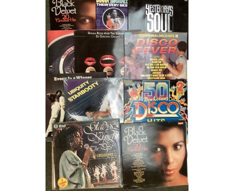 Vinyl Records circa 61, see photos for a selection of albums, to include Gibson Brothers, Diana Ross, Allanah Myles, Whitney 