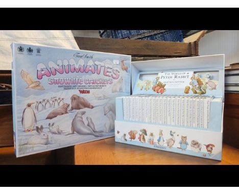 The World of Peter Rabbit by Beatrix Potter - complete collection, together with eight boxed Wade Snowlife crackers