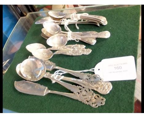 A selection of silver flatware