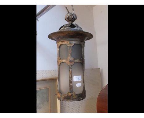 A vintage metal porch light - 36cms
