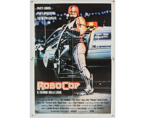 Robocop (1987), Italian, Two Foglio, 55 x 39.5 inches, folded, Director Paul Verhoeven. Stars Peter Weller, Nancy Allen. Robo