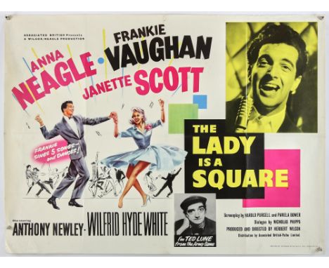 The Lady Is A Square (1959), British Quad, 40 x 30 inches, folded, printed by Leornard Ripley  Director Herbert Wilcox Stars 