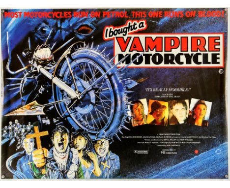 I Bought a Vampire Motorcycle (1990), British Quad, 40 x 30 inches, rolled, Director Dirk Campbell Stars Neil Morrissey, Aman