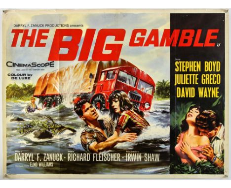 The Big Gamble (1961), British Quad, 40 x 30 inches, folded, printed by Stafford & Co, Tom Chantrell artwork Director Richard