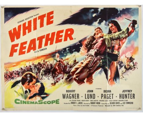 White Feather (1955), British Quad, 40 x 30 inches, folded, printed by Stafford and Co, Jock Hinchliffe artwork Director Robe