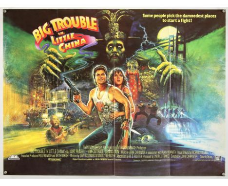 Big Trouble in Little China (1986), British Quad, 40 x 30 inches, folded, Brian Bysouth artworkDirector John Carpenter Stars 