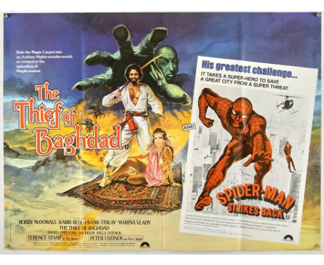 The Thief of Baghdad (1978), Spiderman Strikes Back (1978), Double Bill, British Quad, 40 x 30 inches, folded, printed by Lon