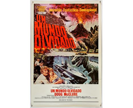 The Land That Time Forgot (AKA Un Mundo Olvidado) (1974), Spanish 1 Sheet, 41 x 27 inches, was folded now rolled, Tom Chantre
