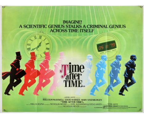 Time After Time (1979), British Quad, 40 x 30 inches, folded  Director Nicholas Meyer Stars Malcolm McDowell, Mary Steenburge