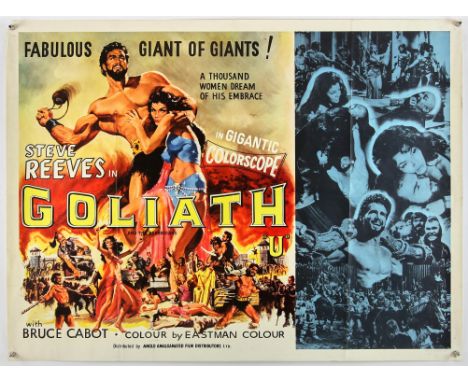 Goliath And The Barbarians (1959), British Quad, 40 x 30 inches, folded Director Carlo Campogalliani Stars Steve Reeves, Chel