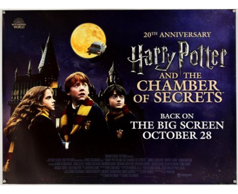 Harry Potter And The Chamber Of Secrets (2002), 20th Anniversary RR, British Quad, 40 x 30 inches, DS, rolled Director Chris 