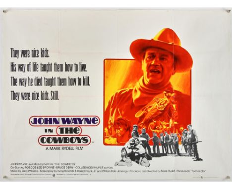 The Cowboys (1972), British Quad, 40 x 30 inches, folded, printed by Londsdale & Bartholomew  Director Mark Rydell Stars John
