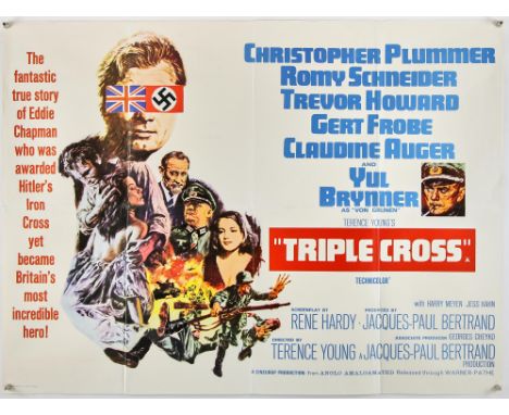 Triple Cross (1966), British Quad, 40 x 30 inches, folded, printed by R J Wallman  Director Terence Young Stars Christopher P
