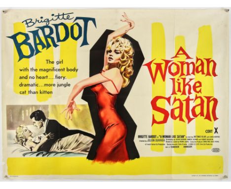 A Woman Like Satan (AKA The Female), (1958), British Quad, 40 x 30 inches, folded, printed by Stafford & Co Director Julien D