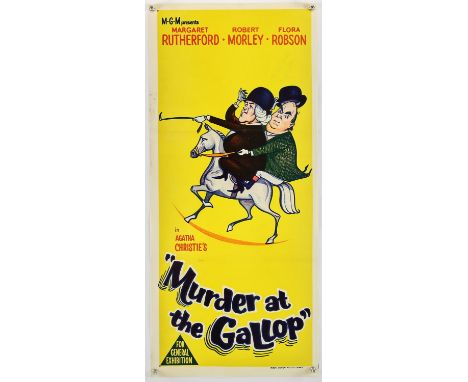 Murder At The Gallop (1963), Australian Daybill, 30 x 13.5 inches, folded, printed by Robert Burton   Director George Pollock