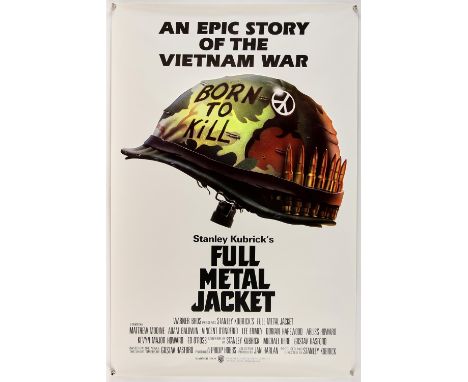 Full Metal Jacket (1987), US 1 Sheet, 41 x 27 inches, rolled  Director Stanley Kubrick Stars Matthew Modine, R Lee Ermey Cond