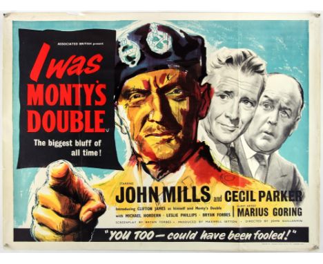 I Was Montys Double (AKA Hell, Heaven or Hoboken) (1958), British Quad, 40 x 30 inches, folded, printed by Leonard Ripley & C