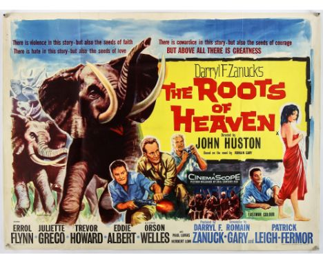 The Roots Of Heaven (1958), British Quad, 40 x 30 inches, folded, printed by Stafford & Co, Tom Chantrell artwork Director Jo