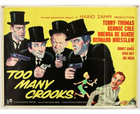 Too Many Crooks (1959), British Quad, 40 x 30 inches, folded, printed by Charles & Reed Ltd Director Mario Zampi Stars Terry 