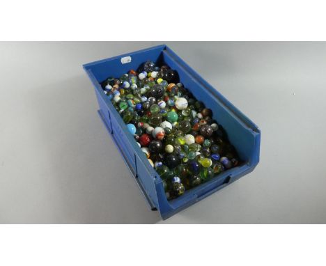 A Tub Containing a Large Quantity of Vintage Marbles 