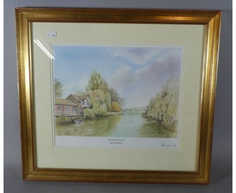 A Framed Limited Edition Roy Haydon Print with Artist Proof Stamp, "River Bure at Buxton" No.87/250 Signed in Pencil by the A