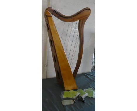 A Late 20th Century Welsh Harp of Celtic Form, 100.5cm High 