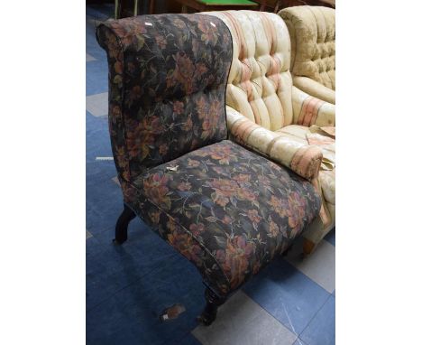 A Modern Tapestry Upholstered Ladies Nursing Chair 
