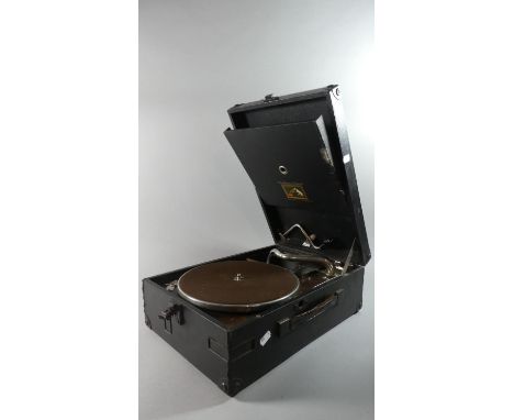A Vintage His Masters Voice Wind Up Gramophone, Model 101, Working Order 